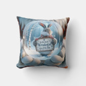 うさぎ付きクリスマススノーグローブ クッション (正面)