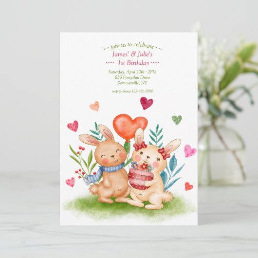 うさぎ兄弟 招待状 (スタンド正面)