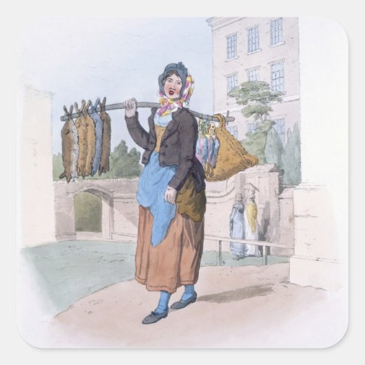 うさぎ女「イギリスの衣装」素晴らしパブ スクエアシール (正面)