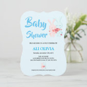 うさぎ好きのための素敵なベビーシャワー 招待状 (スタンド正面)