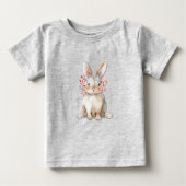 うさぎ好きTシャツ ベビーTシャツ (正面)