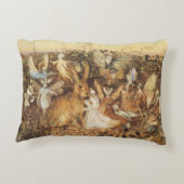 うさぎ妖精たちの間で、ヴィンテージ童話 アクセントクッション (裏面)