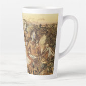 うさぎ妖精たちの間で、ヴィンテージ童話 カフェラテマグ (右)