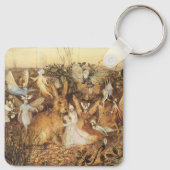 うさぎ妖精たちの間で、ヴィンテージ童話 キーホルダー (裏面)