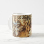 うさぎ妖精たちの間で、ヴィンテージ童話 コーヒーマグカップ (正面左)