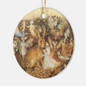 うさぎ妖精たちの間で、ヴィンテージ童話 セラミックオーナメント (左)