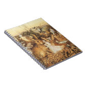 うさぎ妖精たちの間で、ヴィンテージ童話 ノートブック (右側)