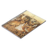 うさぎ妖精たちの間で、ヴィンテージ童話 ノートブック (左側)