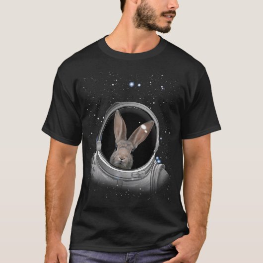 うさぎ宇宙飛行士宇宙天文学うさぎ Tシャツ (正面)