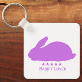 うさぎ恋in紫 キーホルダー (正面)
