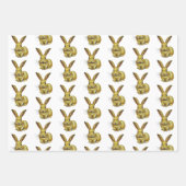 うさぎ新年中国の〔占星術の〕十二宮図動物 ラッピングペーパーシート (正面3)