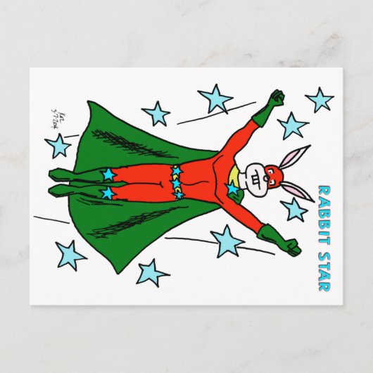 うさぎ星 ポストカード (正面)