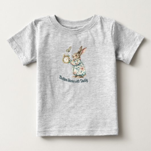 うさぎ時計の物語の時間 ベビーTシャツ (正面)