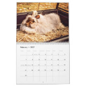 うさぎ暦の年 カレンダー (2月 2027)