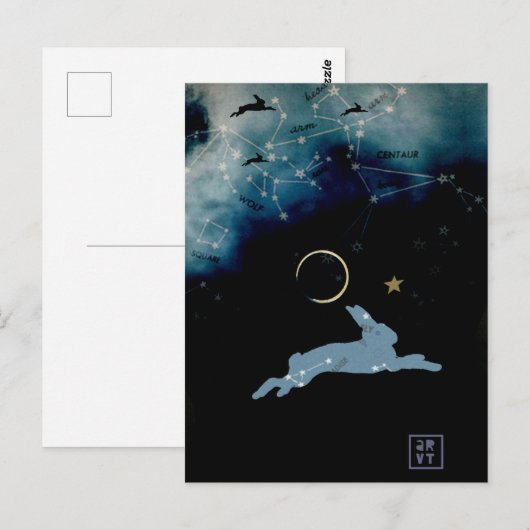 うさぎ月 ポストカード (正面/裏面)