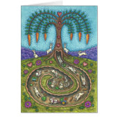 うさぎ穴のメモのグリーティングカードを下空白のへ (正面)