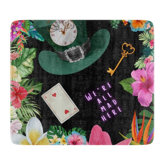 うさぎ穴ガラスの切断板を下へ カッティングボード (正面)