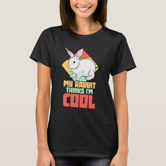 うさぎ考えよカッコいい Tシャツ (正面)