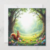 うさぎ耳の赤いリス シーズンカード (裏面)