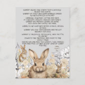 うさぎ詩の動物 ポストカード (正面)