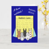 うさぎ読について気にの：ダークブルー空白の カード (黄色い花)