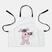 うさぎ警察官マイク エプロン (正面)