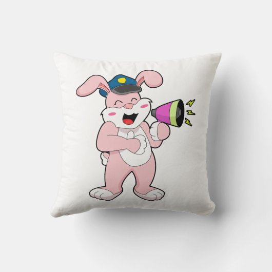 うさぎ警察官マイク クッション (裏面)