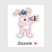 うさぎ警察官マイク シール (シート)