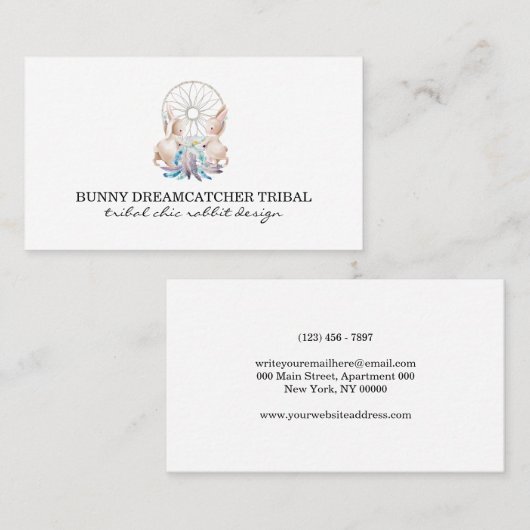 うさぎ部族のシグネチャードリーマッサー 名刺 (正面/裏面)