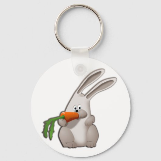 うさぎ食べのニンジン キーホルダー (正面)