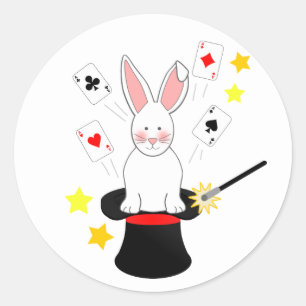 うさぎ魔法ショーバースデーパーティー ラウンドシール