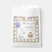 うさぎ1歳の誕生日 お越し頂きありがとう フェイバーバッグ (正面)