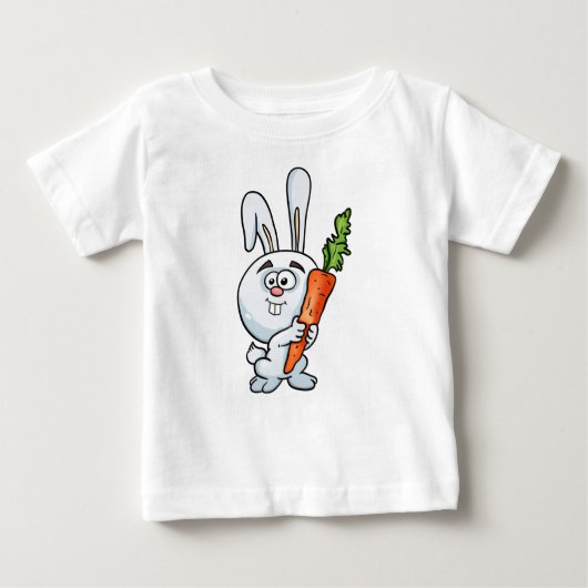 うさぎ、うさぎ、にんじん ベビーTシャツ (正面)