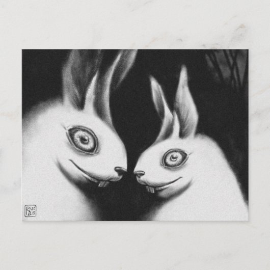 「うさぎ」のはがき ポストカード (正面)