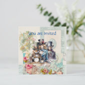 うさぎ、アリス、不機嫌帽子屋 招待状 (スタンド正面)