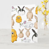 うさぎ。 カード (黄色い花)