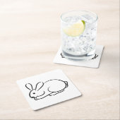 うさぎ スクエアペーパーコースター (インサイチュ)