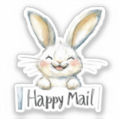 うさぎ、ハッピーメール。 シール (正面)