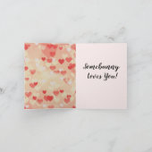 うさぎ バニー バレンタイン ハート ピンク 赤 ペット 友達 カード (内部)