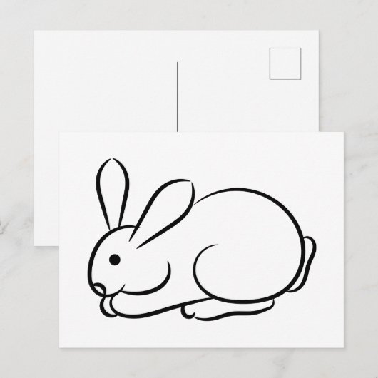 うさぎ ポストカード (正面/裏面)