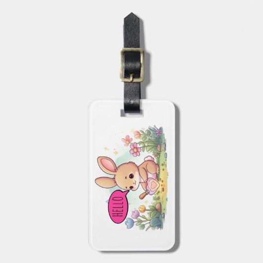 うさぎ ラゲッジタグ (正面縦)