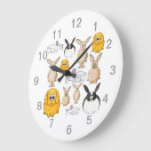 うさぎ。 ラージ壁時計 (傾斜)