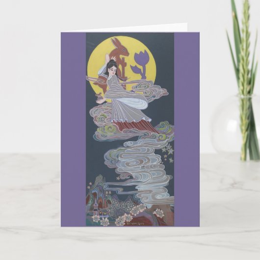 うさぎ・月の女神 カード (正面)