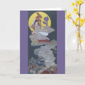 うさぎ・月の女神 カード (黄色い花)