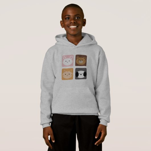 うさぎ、犬、猫、クマ (正面フル)