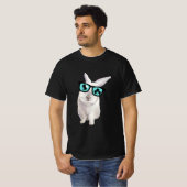 うさぎ(眼鏡付き),バダおもしろいス·バニー,うさぎパパ Tシャツ (正面フル)