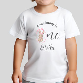 うさちゃんTシャツ 1歳の誕生日おめかし ベビーTシャツ
