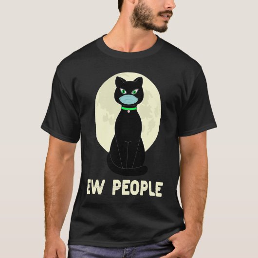 うざい人々 黒猫のモー Tシャツ (正面)