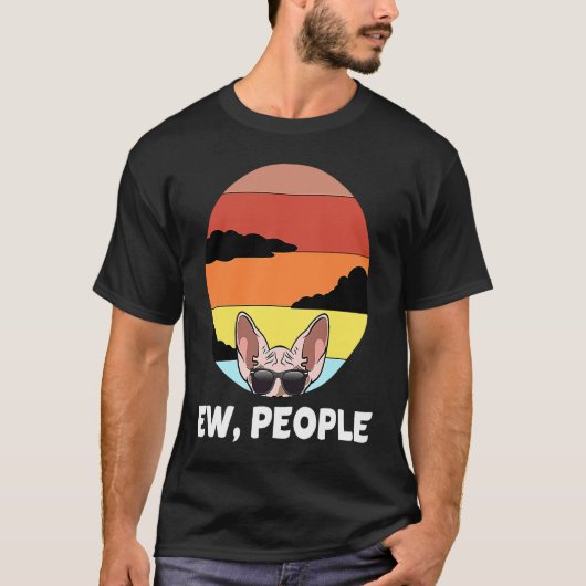 うざい人 スフィンクス猫 Tシャツ (正面)