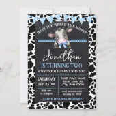 うしのブルーコウの誕生日聞いた？ 招待状 (正面)